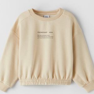 Zara Girl Cream Sweatshirt 13/14 Yrs.